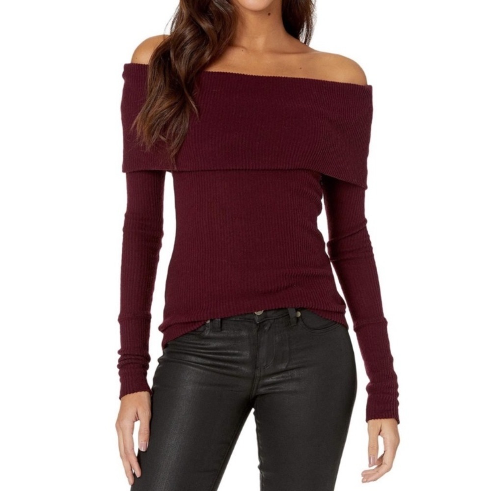 NWT Free People Snowbunny Off Shoulder Sweater